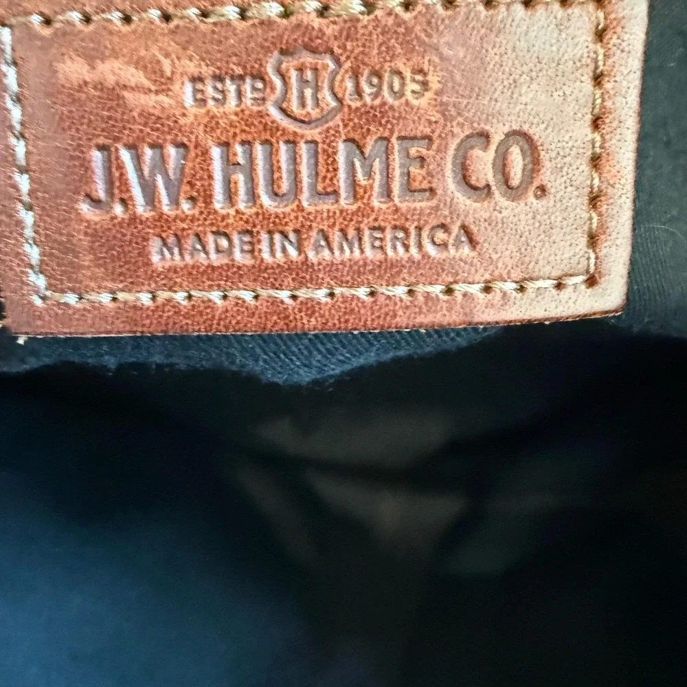 J.W. Hulme Leather‎ Briefcase –Made in USA Vintage Briefcase With Shoulder Strap